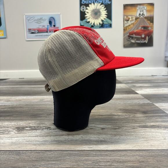 Vintage Signature Sportswear Red Mens‎ OS Ohio State Buckeyes Trucker Cap 80s - Picture 4 of 5